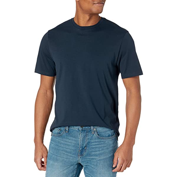 Navy Crew Neck Men's Short-Sleeve T-Shirt